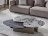Details of the top of the Callisto Mix Wood coffee table by Porada