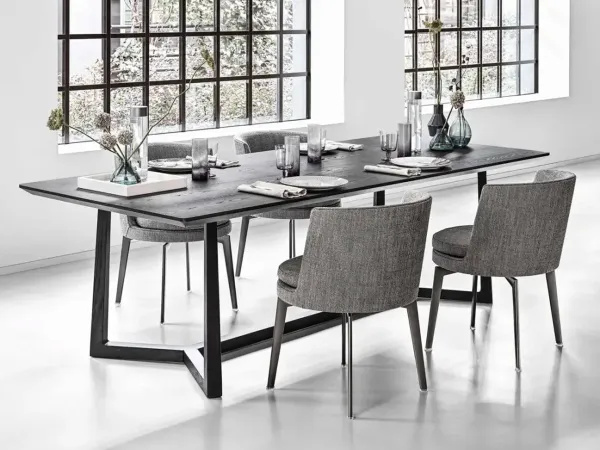 La table Jiff de Flexform dans un espace de vie