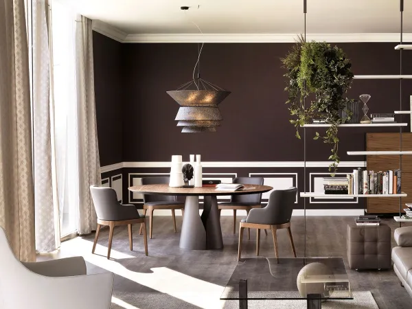 La mesa Giano de Cattelan Italia con tablero de madera