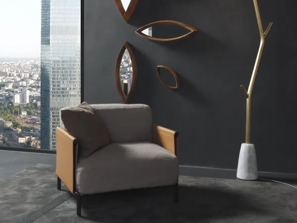 The Aira floor lamp with marble base