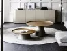 Amerigo coffee table by Cattelan Italia with top in Brushed Brass
