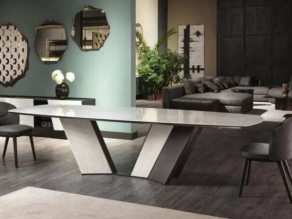 Prisma table by Cantori in a living area