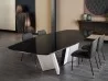 Cantori Prisma table with screen-printed glass top