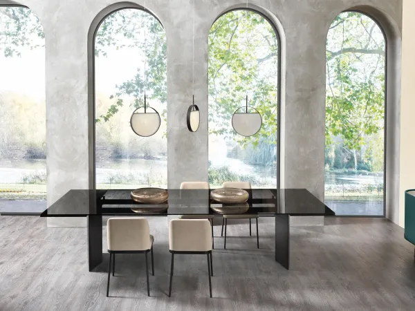 The Milton table by Cantori in a living area