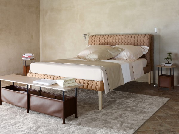 Ruché bed by Ligne Roset with a high headboard