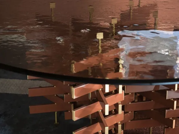 Dettagli del tavolo Loom di Baxter