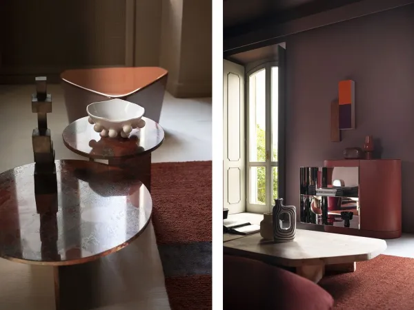 Il tavolino Aegates in una zona living