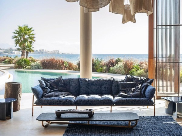 Baxter Elephant sofa in an outdoor area