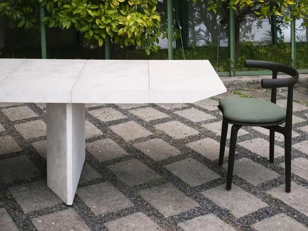 Baxter Judd table in an outdoor space