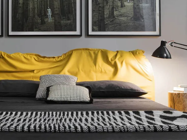 Headboard details of the Big Hug bed by Mogg