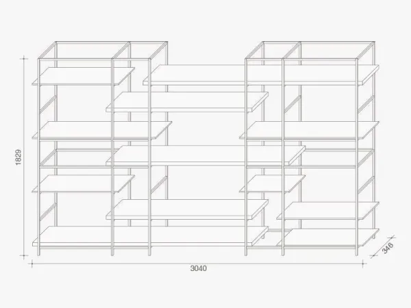 Version C du Plain bookcase de Lema