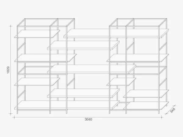 Version C of the Plain bookcase by Lema