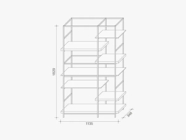 Version A of the Plain bookcase by Lema
