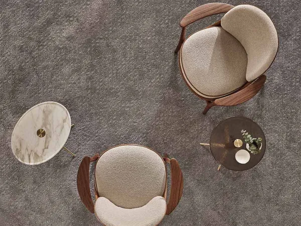 The Ginkgo armchair by Porada seen from above