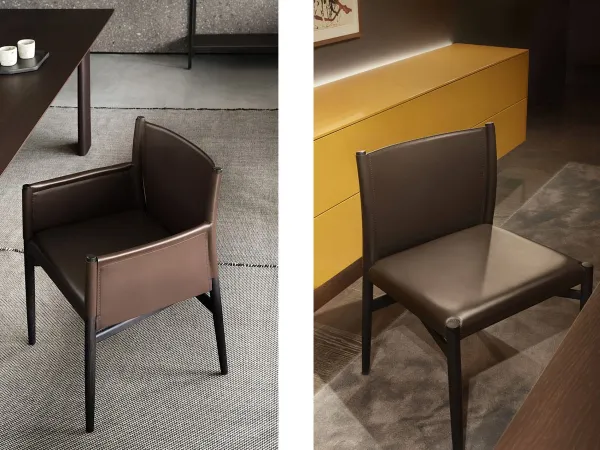 Dettagli della sedia Ayon di Lema