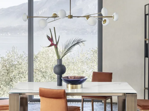 The Ramy lamp by Riflessi in a suspended version