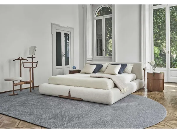 Lit Klem de Porada avec revêtement en tissu