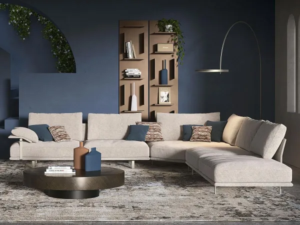 L-shape version for the Heston sofa by Cattelan Italia