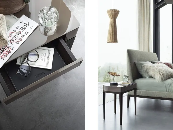 Details of the Vic side table by Lema