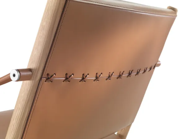 Détails du dossier du fauteuil Lauren de Flexform