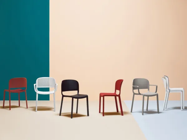 Variants of the Dome chair by Pedrali