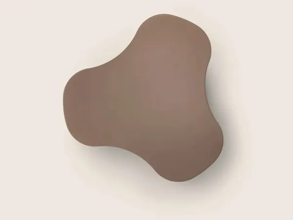 La table d'appoint Arnold de Flexform avec un plateau irrégulier