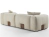 Solid wood details of the Koji sofa by Porada