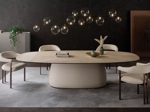 Der Botero Tisch von Cattelan Italia mit ovaler Platte