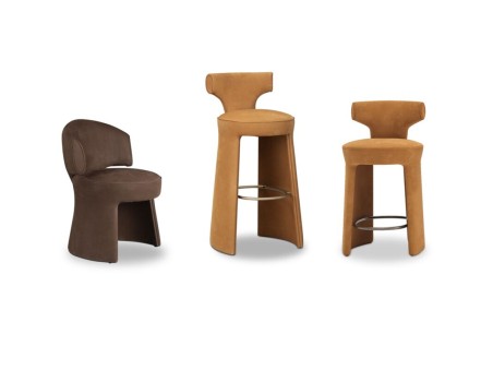 Inga de Baxter en version chaise, tabouret et ottoman