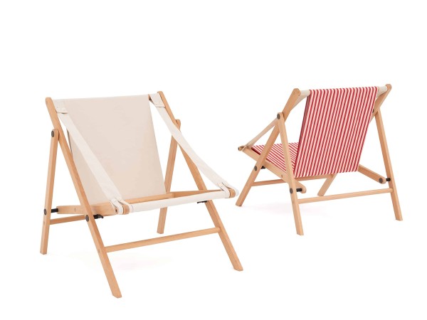 Two variations of the Piccy armchair by Campeggi