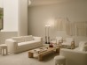 The Frank coffee table by Meridiani in a living area