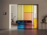 The Sherazade door by Glas in colored transparent crystal