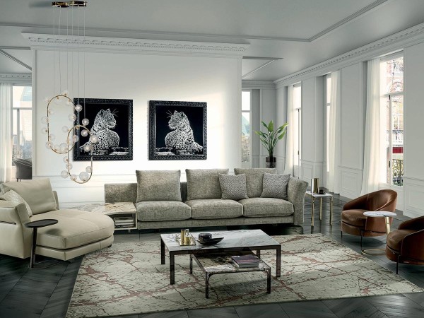 Le canapé Riverside de Longhi dans un salon