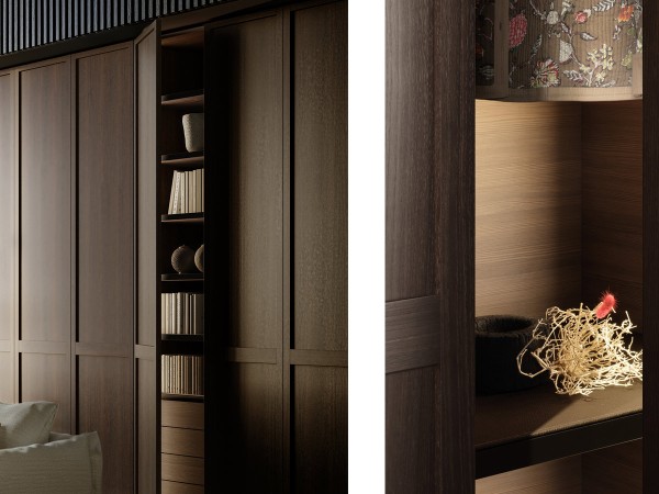 Details of the Domo wardrobe by Lema