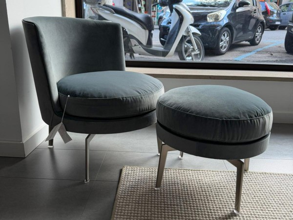 Flexform Feel Good Armchair and Pouf – SALES