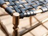 Stuhl Agadir Baxter | Aluminiumguss und Geflochtenes Leder | Design Paola Navone