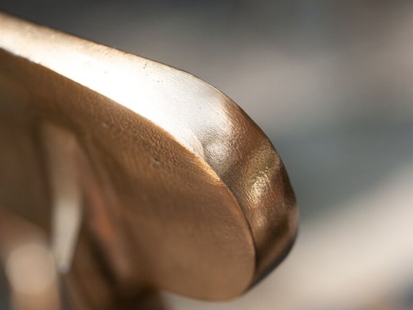 Stuhl Agadir Baxter | Aluminiumguss und Geflochtenes Leder | Design Paola Navone