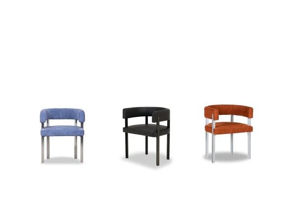 Stuhl T Chair Baxter | T-förmige Lehne und Aluminiumbeine | Design Federico Peri
