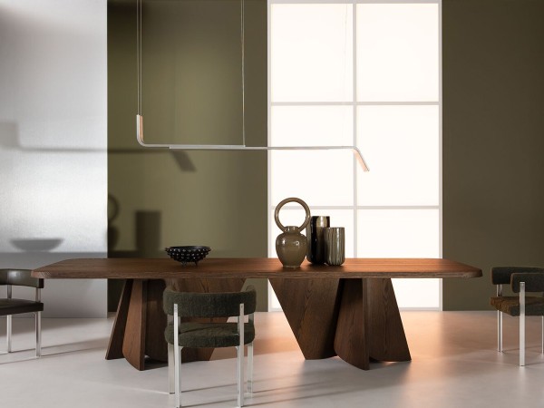 T Chair Baxter | T-Shaped Back and Aluminium Legs | Federico Peri Design