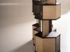 Barschrank Hive Baxter | Sechseckige Wabe aus Leder und Glas | Design Pietro Russo