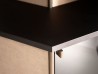Barschrank Hive Baxter | Sechseckige Wabe aus Leder und Glas | Design Pietro Russo