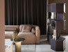 Barschrank Hive Baxter | Sechseckige Wabe aus Leder und Glas | Design Pietro Russo