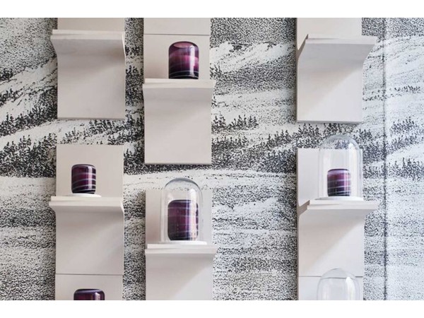 Modulares Bücherregal Hugo Baxter | Wandmontierter Beton | Design Draga & Aurel