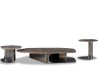 Mesa de Centro Kor Baxter | Base de Acero Envejecido y Tapa de Piedra | Baxter Design Team