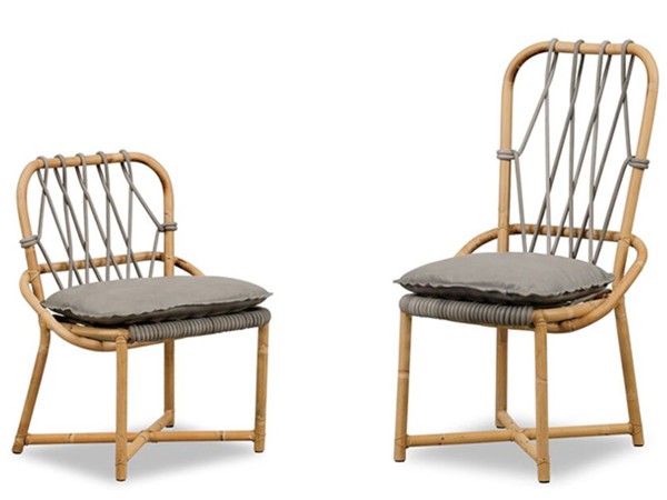 Stuhl Manao Baxter | Manila-Rattan und Leder | Design Paola Navone