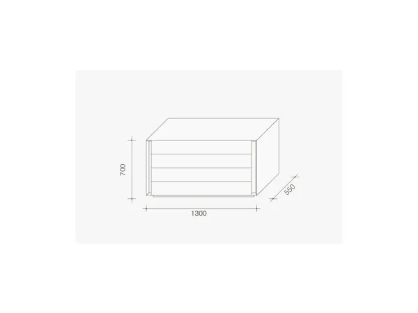 Fiche technique de la commode basse Luna de Lema