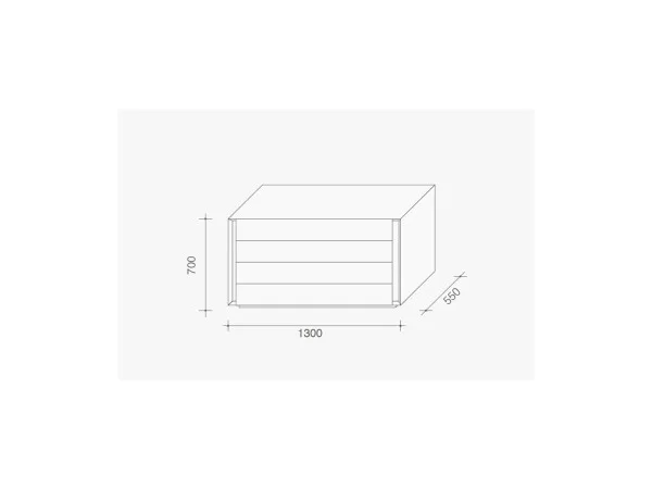 Lema Luna low chest of drawers data sheet