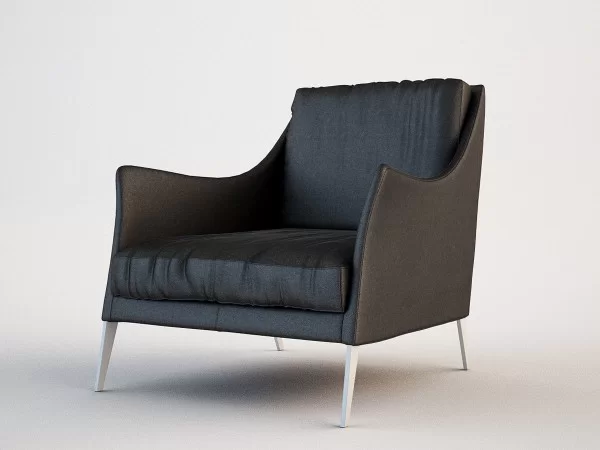 Version noire du fauteuil Boss de Flexform