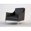 Black version of the Flexform Boss Armchair