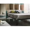 Version of Theo double bed with upholstered headboard